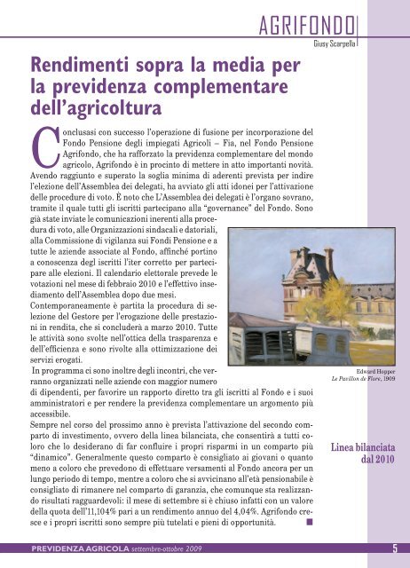 PREVIDENZA AGRICOLA - Fondazione ENPAIA