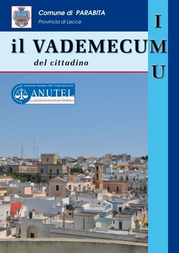 Scarica il Vademecum Informativo IMU 2012 - Comune di Parabita