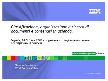 Classificazione, organizzazione e ricerca di ... - Expert System