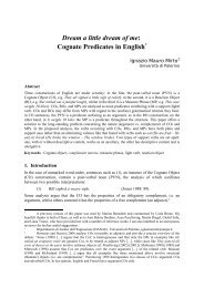 Dream a little dream of me: Cognate Predicates in English