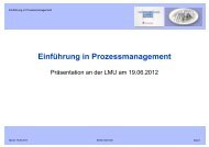 Einführung in Prozessmanagement - Inriver - LMU