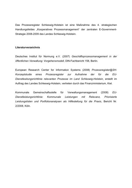 Kooperatives Prozessmanagement Schleswig ... - IT Planungsrat