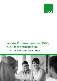 Von der Prozessoptimierung (GPO) zum Prozessmanagement - KGSt