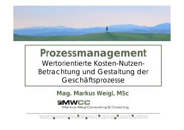 Prozessmanagement - MWCC Markus Weigl Consulting & Coaching