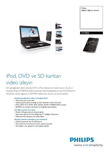 DCP850/12 Philips Bağlantı Eğlence Sistemi