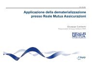 Applicazione della dematerializzazione presso Reale Mutua ... - Reply