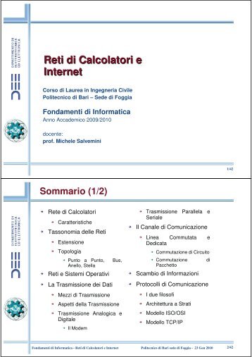 Reti di Calcolatori e Internet - Altervista