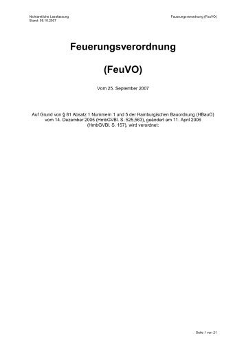 Feuerungsverordnung (FeuVO)