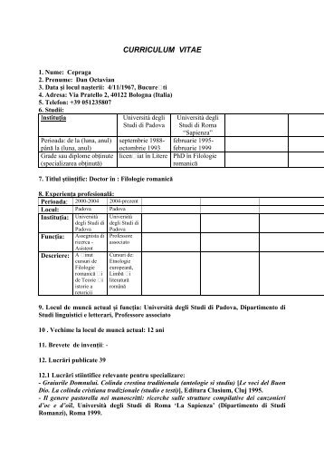prof.univ.dr. Dan Octavian CEPRAGA - Universitatea din Oradea