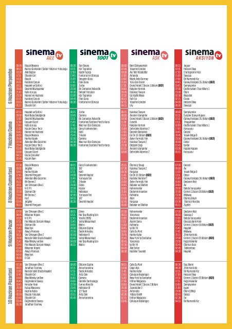 Sinema TV Broşürü