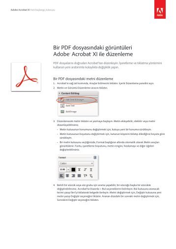 Acrobat XI ile bir PDF dosyasında metin ve resim düzenleme - Adobe