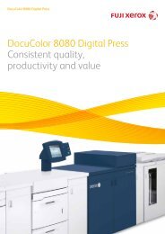 DocuColor 8080 Digital Press Consistent quality ... - Fuji Xerox