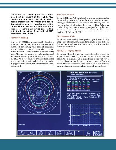 FONIX 8000 Hearing Aid Test System