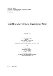 Schriftspracherwerb aus linguistischer Sicht