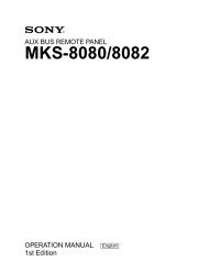 aux bus remote panel mks-8080/8082 - Sony