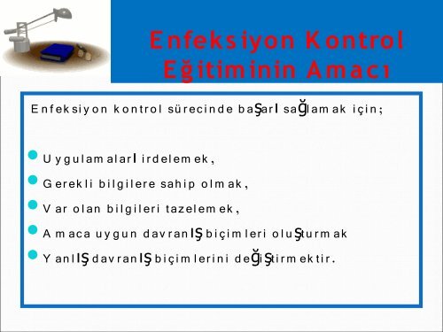 Enfeksiyon Kontrol Hemşireliği Sorumluluk Alanları