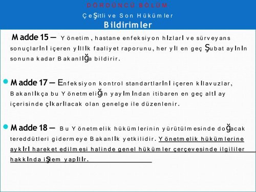 Enfeksiyon Kontrol Hemşireliği Sorumluluk Alanları