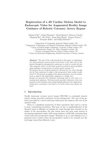 Registration of a 4D Cardiac Motion Model to Endoscopic Video for ...