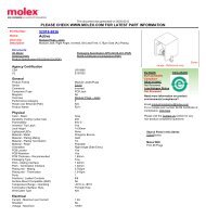 PLEASE CHECK WWW.MOLEX.COM FOR LATEST PART ...