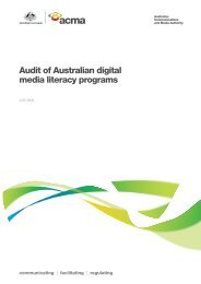 Audit of Australian Digital Media Literacy Programs - ACMA