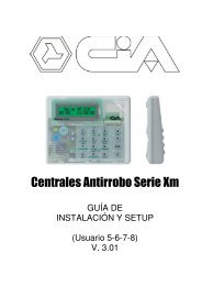 Centrales Antirrobo Serie Xm - CIA Trading Srl