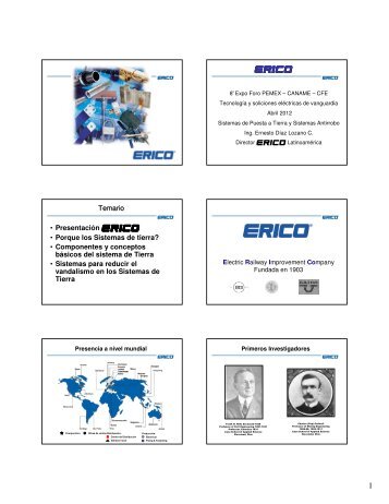 ERICO Temario • Presentación ERICO • Porque los Sistemas de ...