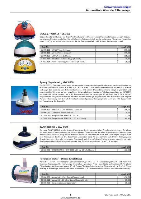 Katalog von Schwimmbadzubehör Pool Care von Schenk