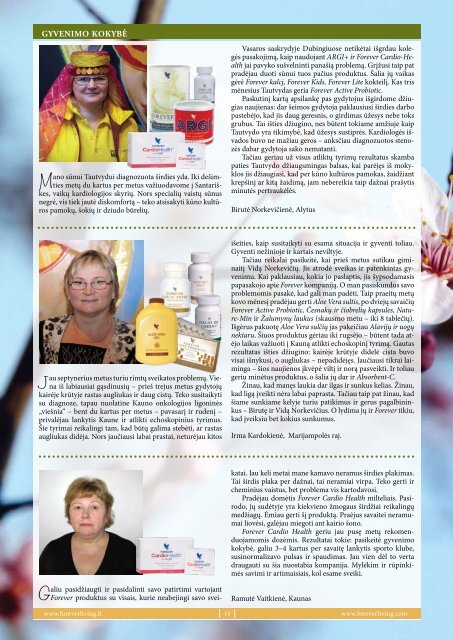 2012 m. balandis / Nr. 63 - Forever Living Products