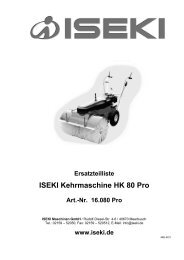 ISEKI Kehrmaschine HK 80 Pro - Krysiak