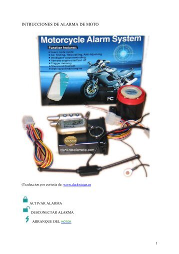 INTRUCCIONES DE ALARMA DE MOTO - NoSoloMoto