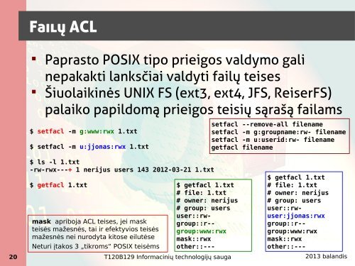 Operacinių sistemų sauga. - Kauno technologijos universitetas