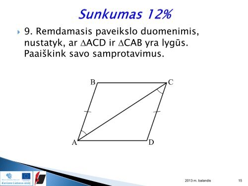 Matematika. 8 klasė. Įvairių pasiekimų lygių užduočių pavyzdžiai