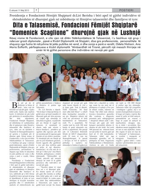 Gazeta Postieri(11 Maj 2013) - Posta Shqiptare