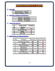 RAIPUR DIVISION AT A GLANCE - Indian Railway