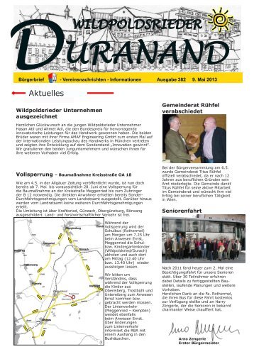 Ausgabe 382, 09. Mai 2013 - Wildpoldsried