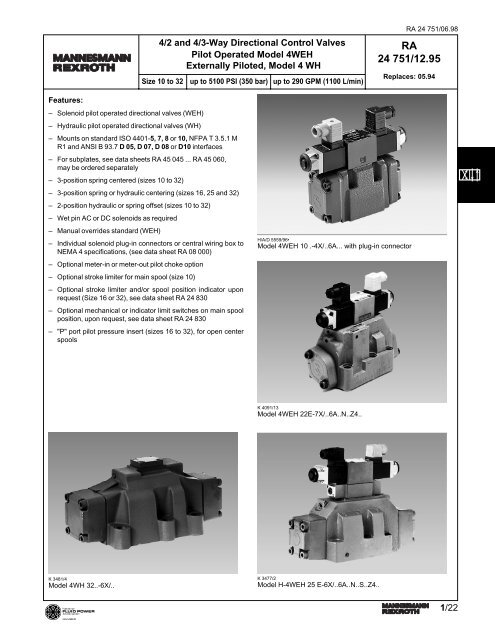 REXROTH 4WEH DATA SHEET.pdf - Yxen Services, Inc.