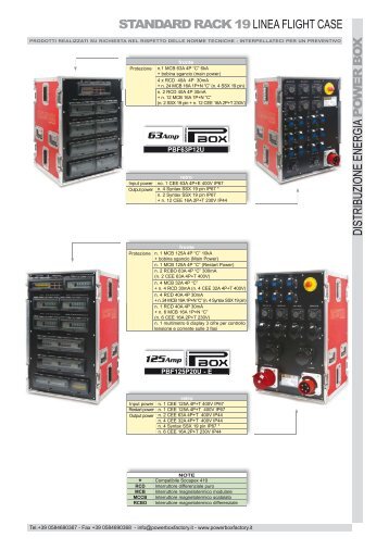 standard rack 19 linea flight case distribuzione ... - Powerbox Factory