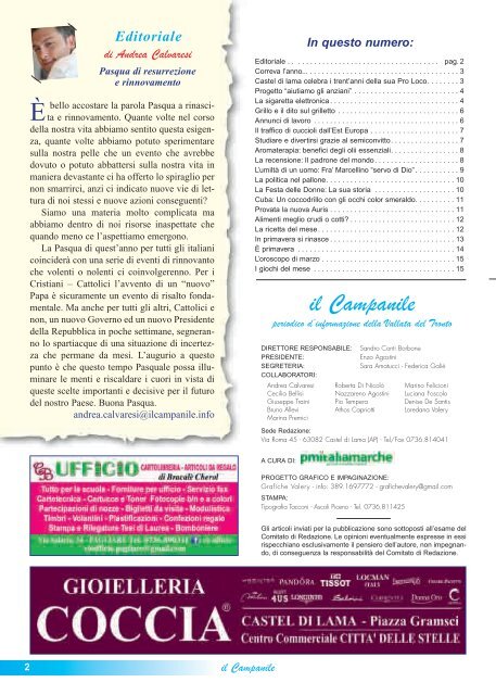 Periodico d'informazione della Vallata del Tronto - Il Campanile