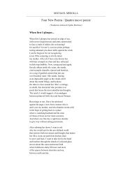 Four New Poems / Quattro nuove poesie