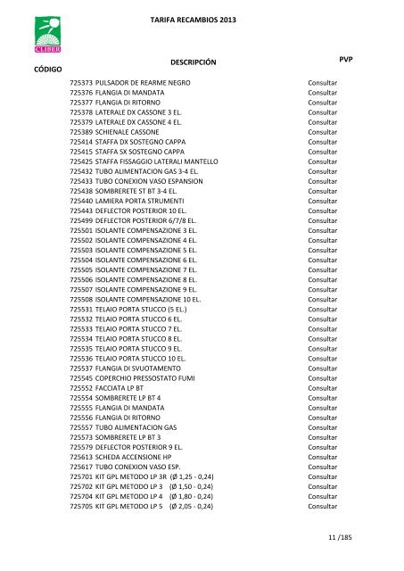 Tarifa Precios (PDF) - CliberSAT