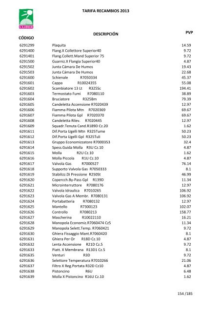 Tarifa Precios (PDF) - CliberSAT