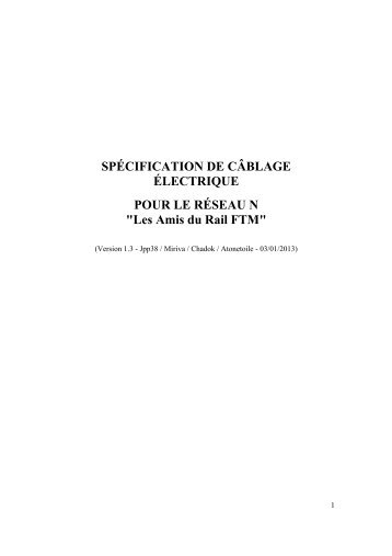 Câblage électrique des modules en N - Association Les Amis du Rail