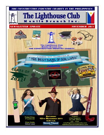 November 2011 E-Newsletter - The Lighthouse Club Manila