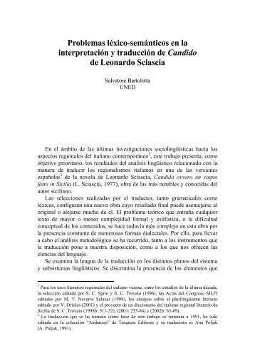 Problemas léxico-semánticos en la interpretación y ... - Lear