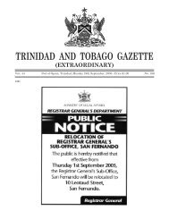Gazette No. 169 of 2005.pdf - Trinidad and Tobago Government News