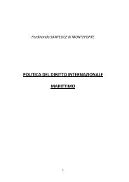 politica del diritto internazionale marittimo - Università di Trieste ...