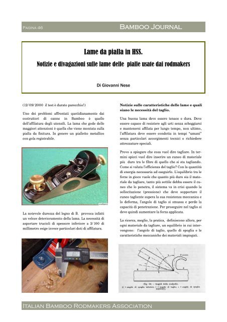 Italian Bamboo Rodmakers Association Anno 3 Numero 5 Dicembre ...