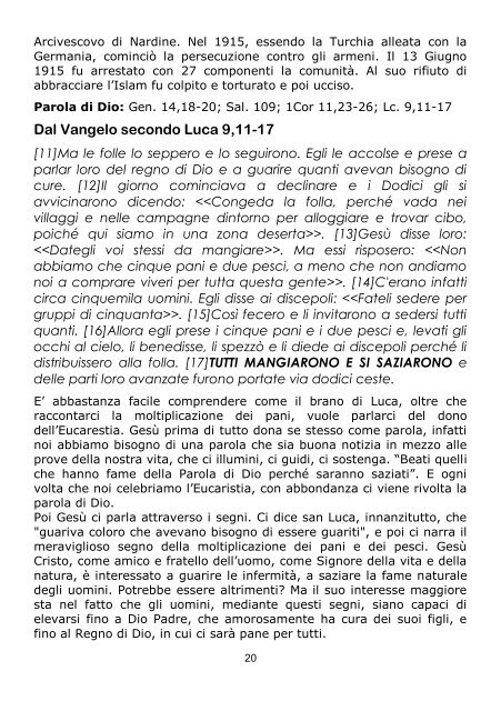 PAROLA DI DIO e dalla Vita - Webdiocesi