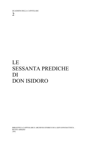 LE SESSANTA PREDICHE DI DON ISIDORO - Don Isidoro Meschi