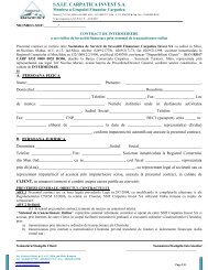 CONTRACT DE INTERMEDIERE - SSIF Carpatica Invest SA